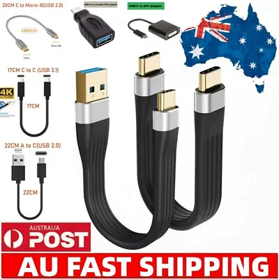 Short USB-C Cable USB 3.1 Type C Fast Charging Cable USB C Data 4K Video Cable • $16.14