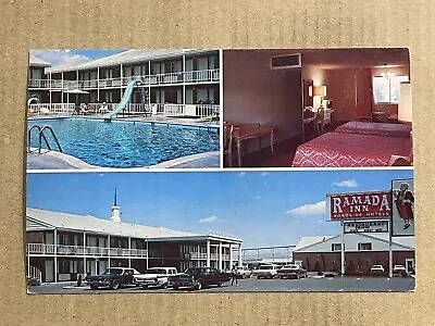 $3.59 • Buy Postcard Las Cruces NM Ramada Inn Motel Pool Old Cars New Mexico Roadside