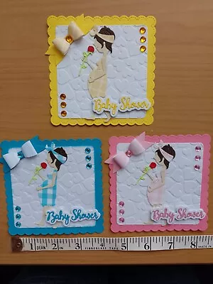 Handmade BABY SHOWER Card Toppers X 3 • £1.50