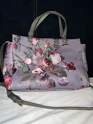 Elliott Lucca Gray Rose Pink Handbag Shoulder Strap Shoulder Purse 12”x9” • $32.31