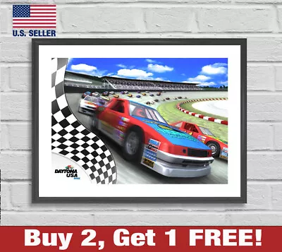 Daytona USA Poster 18  X 24  Print Retro 90s Game Room Racing Wall Art • $13.48