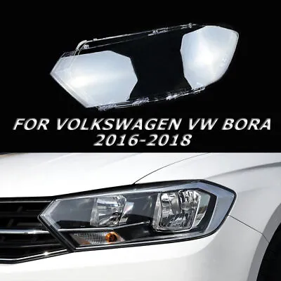 Left For Volkswagen VW Bora 2016-2018 Headlight Lens Headlamp Cover Clear Shell • $52.53