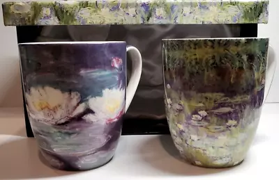 Monet 2 Cups Boxed Set Mcintosh Old Masters Mugs Water Lilies Bone China Tea • $37.50