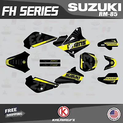 $49.99 • Buy Graphics Kit For SUZUKI RM85 (2001-2023) RM 85 FH-Yellow-Shift