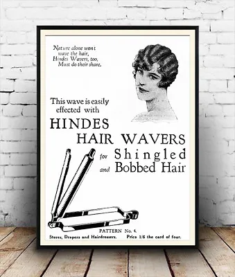 Hair Wavers  Vintage Hair Care Advert  Poster Reproduction. • £5.09