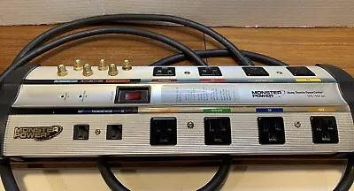 MONSTER POWER HTS 1000 MKII HOME THEATER 8’ POWER CENTER SURGE STRIP ~ Tested • $55