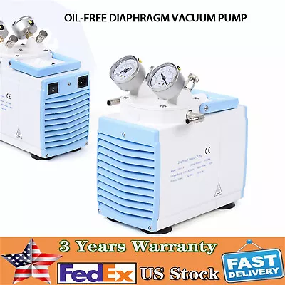 Lab Vacuum Filtration/ Distillation / Drying Oil Free Diaphragm Vacuum Pump 160W • $220.40