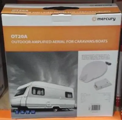 £32.99 • Buy Outdoor Amplified Aeril Caravan Boat Tv Digital Freeview Booster Aerial Kit New