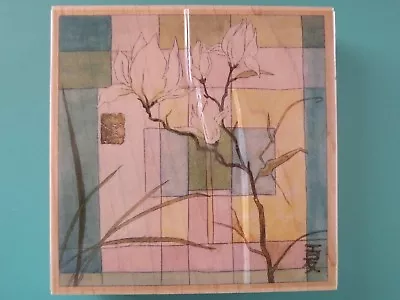 Magnolia Floral Collage STAMPS HAPPEN Rubber Stamp #90394 Julia Hawkins Design • $15.99