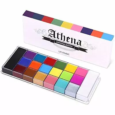 UCANBE Athena Body Face Paint Oil Palette 20color Professional Non-Toxic Make-up • £22.93