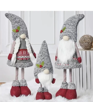 $42 • Buy Christmas Decorations Indoor Holiday Gnomes Set Of 3