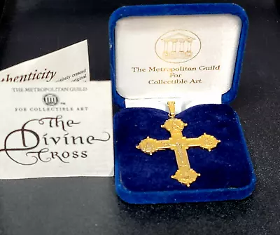 Metropolitan Guild Divine Cross 24K .995 Solid Silver Vatican Library Pendant • $199.99