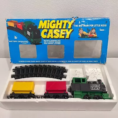 Remco Mighty Casey Train Complete Set 12 Curved Tracks 2 Train Carts 1 Engine • $199.99