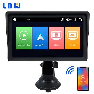 Portable 7 Inch Touch Screen Car Radio Wireless Apple Carplay/Android Auto FM • $100.66