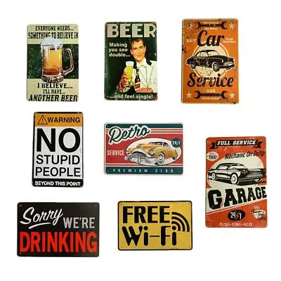 Country Vintage Retro Metal Tin Home Signs Wall Decor Bar Pub Humour Funny Sign • $10.95
