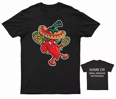 Hot & Spicy T-shirt Chili Mexican Jalapeno Cartoon • £13.95