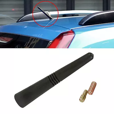 Black Soft Rubber Short Stubby Car Antenna AM/FM Radio Aerial Mast W/ 2 Screws • £5.15