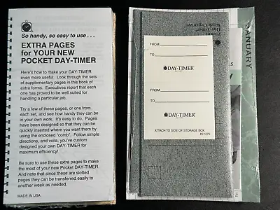 Pocket Day-Timer Extra Pages Packet And Planner Box Inserts - NEW - SEALED • $6