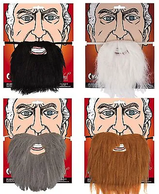 Mens Black Brown Grey Long Beard Moustache Tash Facial Hair Accessory Wizard  • £2.95