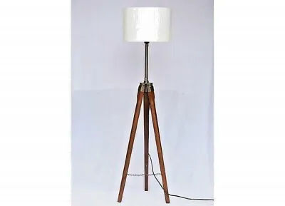 $198.06 • Buy Antique Nautical Wooden Tripod Floor Lamp Stand Without Shade & Bulb Only Stand