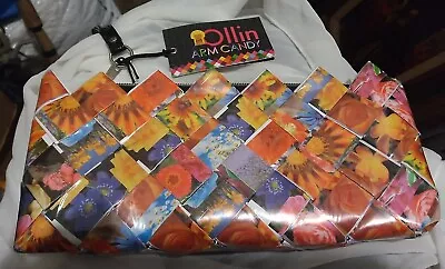 Nahui Ollin Handmade Flowered Bag Handcrafted Clutch/Wristlet From Mexico • $7