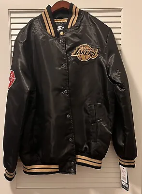 NEW Los Angeles Lakers Starter Satin Jacket Limited Edition Black And Gold XL • $75