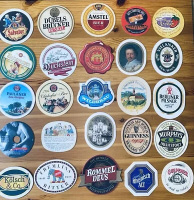 Vintage Mixed Lot Of 25 European German Cardboard Beer Coasters Germany Bier G18 • $19.98