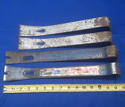 Lot Of 4 Vintage Pry Bars Vaughan SuperBar  Nail Puller Carpenters Wrecking Tool • $20