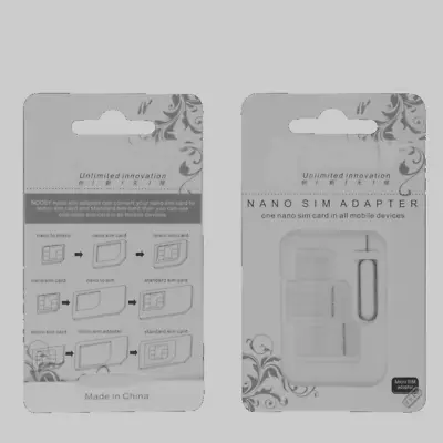 1 PCS Noosy SIM Card Adapter Nano Micro Standard Converter Kit SIM Tray Mot-2616 • $0.01