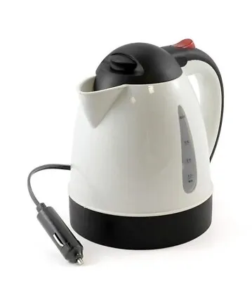 12V Travel 150W Kettle Double Layer Car Lorry & Home Multiuse Kettle 1L Cream • £15.89
