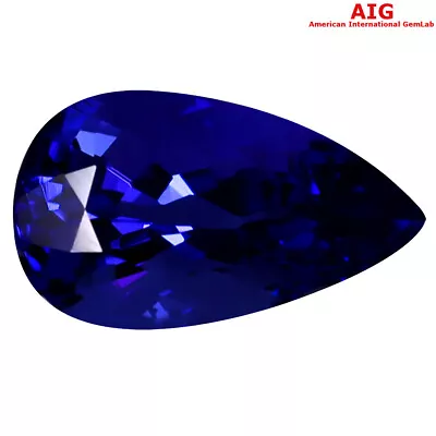 2.97 Ct AIG CERTIFIED AAAA+ GRADE SUPERIOR PEAR (12 X 7 MM) D'BLOCK TANZANITE • $882.99