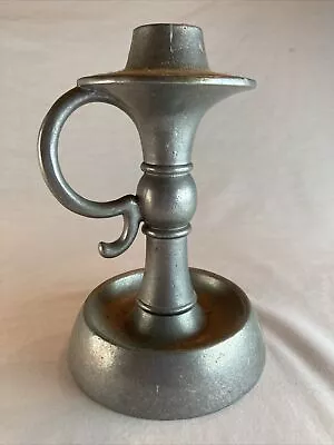 Vintage Sexton Pewter Chamberstick Candlestick #5043 Dated 1973 • $19.95