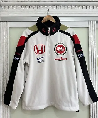 Vintage Honda Lucky Strike World Racing Fleece Jacket Size M • $105