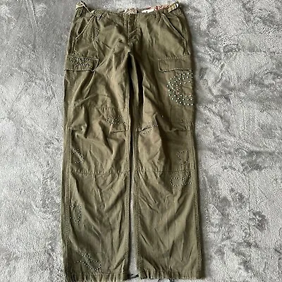 Da-Nang Studded Olive Green Cargo Pants Women's LARGE • $59.78
