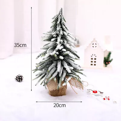 Artificial Christmas Cedar Tree White Snow Covered Xmas Decorations 14-20inch • $29.70