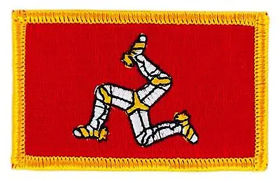 Patch Embroidered Patch Flag Île Of Man Isle Of Flag Thermoadhesive • £2.42