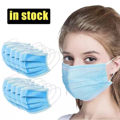 [50/100 PCS] Disposable Face Mask Non Medical Surgical 3-Ply Earloop Mouth Cover • $7.99