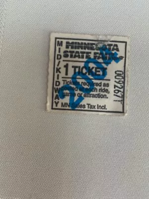 Minnesota MN State Fair Ticket Midway Small Unused • $0.89