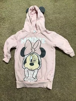 Age 3-4 Years Girls Minnie Mouse Pink Hoodie • £3