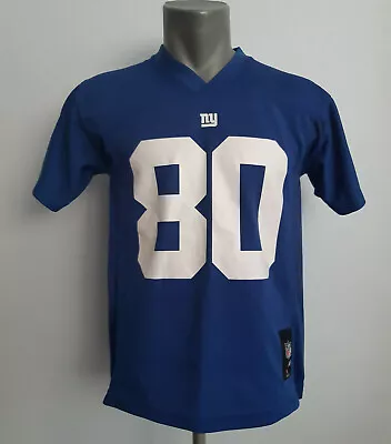 New York Giants Jersey #80 Victor Cruz NFL Blue Shirt Size Boys M Football • $24