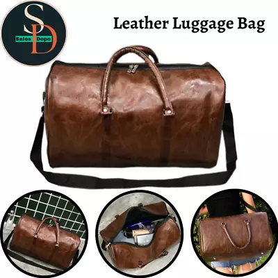 £12.89 • Buy Leather Duffle Weekend Bag Large Travel Women Gym Luggage Handbag Holdall Bag UK
