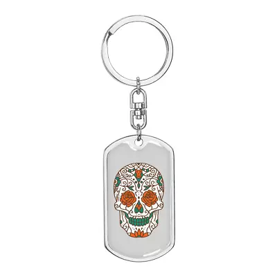 Calavera Mexican Sugar Skull 3 Colored Stainless Steel Or 18k Gold Premium Swiv • £62.69