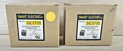 Lot Of 2 Definite Purpose Contactors  3 Pole  30 AMP 120 Volt Coil  SE3705 • $38