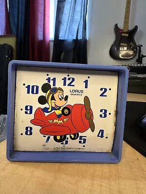 Mickey Mouse Disney Vintage Desk Alarm Clock Blue Color Japan • $9.99