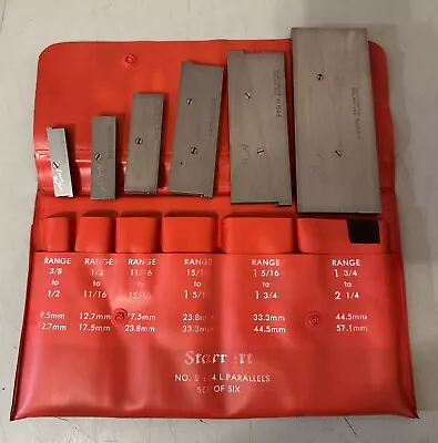 Starrett 6pc S154L Adjustable Parallel Set 3/8-2 1/4  Machinist Tool Maker Mill • $129.99