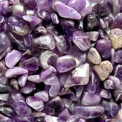 1/4 Lb Tumbled Banded Amethyst Crystal Gemstones Purple Rocks Stones Minerals  • $10.99