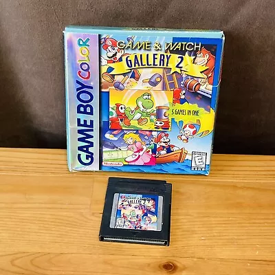 Vtg 1998 GAME BOY COLOR Super Mario GALLERY 2 Watch W/ Orig. Box TESTED & WORKS! • $22.99