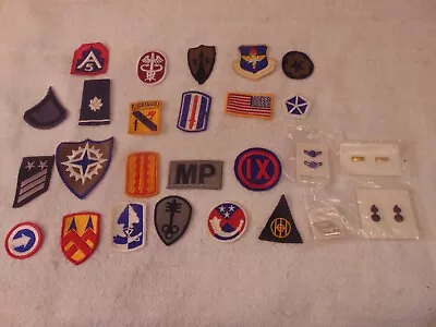 ;lot Of 22 Rare Military Patchesrank Pinsofficer Insignia # C 59 • $6.92