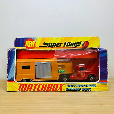 Matchbox Super Kings K-18 Articulated Horse Box Orange • $195.71