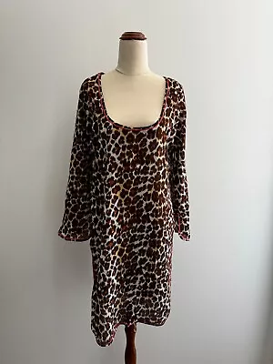 Womens Tigerlily Leopard Animal Print Cotton Beach Dress/coverup S10 • $25